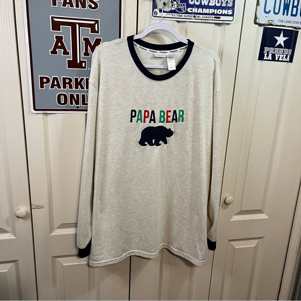 Dearfoams Papa Bear Pajama Shirt